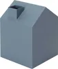 A gray house-shaped tissue box with a chimney. Anteprima dell’immagine prodotto