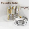 WARMOUNTS Chafing Dish Set 4er 7,6L Edelstahl Gold, Buffet Produktbild-Vorschau 10