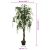 vidaXL Glyzinienbaum Künstlich 840 Blätter 150 cm Grün und Produktbild-Vorschau 4