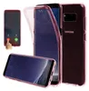 A collage of images showing a rose gold phone case for a Samsung Galaxy S10, with different angles and a close-up of the phone screen. Produktbild-Vorschau