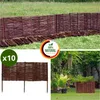 A collage of garden fencing and planter images, with a focus on natural materials. Produktbild-Vorschau