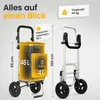 Einkaufstrolley klappbar mit Lufträdern 45 kg – Produktbild-Vorschau 5