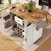A kitchen island with storage and a wooden countertop, set in a kitchen environment. Produktbild-Vorschau