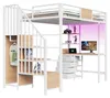 Merax  Detská poschodová posteľ 90 x 200 cm s písacím Náhľad obrázku produktu 11