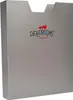 A gray school backpack with a logo on the front. Produktbild-Vorschau