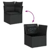 CLORIS 6-tlg. Garten-Sofagarnitur mit Kissen Schwarz Poly Produktbild-Vorschau 8