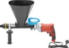 A mortar gun with a hopper and a power drill attached, shown against a white background. Podgląd zdjęcia produktu