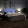vidaXL Boxspringbett mit Matratze Taupe 200x200 cm Stoff Produktbild-Vorschau 5