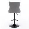 2er Set drehbare Samt-Barhocker, höhenverstellbar, modern, Produktbild-Vorschau 7