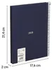 Cahier A5, 80 pages, papier lisse, reliure à spirale, bleu Voir les images du produit 3