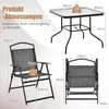 COSTWAY 5-tlg. Gartenmöbel Set, inkl. 4 Klappstühle, 1 Produktbild-Vorschau 7