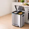 Relaxdays Vuilnisbak, 2 compartimenten, 2x20 liter, Productafbeelding-voorbeeld 5