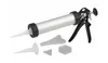 A set of caulking tools, including a caulk gun and various nozzles, laid out on a white background. Podgląd zdjęcia produktu