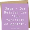 Mr. & Mrs. Panda Grußkarte Spruch Papa Meister - Produktbild-Vorschau 1