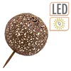 Sfera decorativa solare in metallo - Ø 28,5 cm - bianco Anteprima dell’immagine prodotto 5