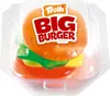 A Trolli Big Burger gummy candy in its clear plastic packaging. Produktbild-Vorschau