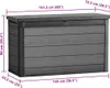 KETER Cortina Aufbewahrungsbox 757 L Grau/Anthrazit 259016 Produktbild-Vorschau 7