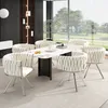 Silla giratoria MODFU, silla de comedor de terciopelo, Vista previa de la imagen del producto 1
