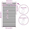 vidaXL Dvojitá roleta Biela 120x200 cm Šírka látky 115,9 cm Náhľad obrázku produktu 7
