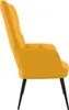 Fauteuil relax jaune moutarde velours Voir les images du produit 4