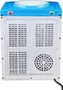 The back of a white and blue water dispenser. Podgląd zdjęcia produktu