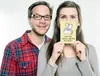 Mr. & Mrs. Panda Postkarte Tante Schokolade - Gelb Pastell Produktbild-Vorschau 4