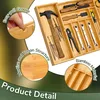 Besteckeinsatz Ausziehbarer Besteckkasten Bambus Schubladen Produktbild-Vorschau 4