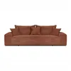 Cord Schlafsofa 3-Sitzer 265 x 105 cm Ziegelrot mit Produktbild-Vorschau 2