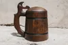 Un bellissimo boccale da birra in legno con coperchio di , Anteprima dell’immagine prodotto 5