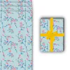 Zartes Blumen Geschenkpapier mit Hibiskus Blüten-Zweigen, Produktbild-Vorschau 3