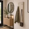 HAKU Wandgarderobe chrom, eiche hell - MDF, Metall, B/H/T: Produktbild-Vorschau 3