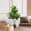 HOMCOM Künstliche Geigen-Feigenbaum 110cm Kunstpflanze, Produktbild-Vorschau 2