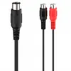 Adattatore audio 2x accoppiamenti cinch a spina DIN a 5 pin Anteprima dell’immagine prodotto 2