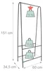 Relaxdays Kleiderständer, 2 Gitterablagen, H x B x T: 151 x Produktbild-Vorschau 7