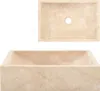 vidaXL Waschbecken 45x30x12 cm Marmor Hochglanz-Creme Produktbild-Vorschau 8