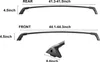 Diagram showing dimensions of roof rack crossbars. Náhled obrázku produktu