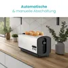 A toaster with bread in it, placed on a kitchen counter. Produktbild-Vorschau
