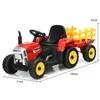 COSTWAY 3-biegowy traktor 12V z odłączaną przyczepą i Podgląd zdjęcia produktu 4