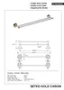 BETRO GOLD Doppelhandtuchhalter Messing Gold Chrom Produktbild-Vorschau 2