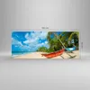 Bilder auf glas - Golf Ozean Palme Boot - 100x40cm - Produktbild-Vorschau 3
