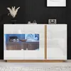 Sweiko Sideboard Commode brillante, panneau de particules Voir les images du produit 5