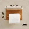 DEKAZIA® Klopapierhalter Holz mit Ablage – Produktbild-Vorschau 6