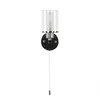 Wandlampe mit Schalter IP44 Chrom G9 Glas Metall Jugendstil Produktbild-Vorschau 3