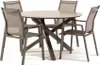 Outdoor-Essset mit rundem Tisch Ø120 cm und 4 stapelbaren Produktbild-Vorschau 1