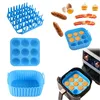 3er Set Silikonform Heißluftfritteusen Zubehör für Produktbild-Vorschau 1