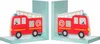 FEUERWEHRAUTO - Kinder-Buchstützen 2er-Set von Sass & Belle Produktbild-Vorschau 2