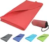 Sporthandtuch Mikrofaser, 90x180 cm, rot, mit praktischer Produktbild-Vorschau 1
