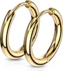 viva-adorno 15mm Ø Klappcreolen Hoop Ohrringe Edelstahl Produktbild-Vorschau 1