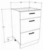 Keuken kast, breedte 50 cm, onderkast, lade, model Esilo Productafbeelding-voorbeeld 7