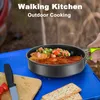 8 PCS Camping Kochgeschirr Mess-Kit Campingausrüstung Produktbild-Vorschau 5